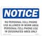 Signmission OSHA Notice, 5" Height, No Personal Cell Phone Use Allowed In Work Sign, 7" X 5", Landscape OS-NS-D-57-L-14732 - alternate 1